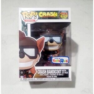 Funko Pop! Crash Bandicoot With Jet Pack #274 Toys R Us Exclusive NEW